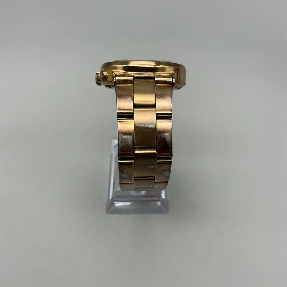 Michael Kors Womens Watch 38mm Gold Tone Chronograph MK-5223 New Battery 7" - Picture 4 of 13